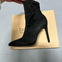 Black suede Booties Size US 7 / UK 5