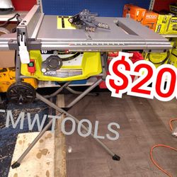 RYOBI 15 Amp 10 in. Expanded Capacity Portable Corded Table Saw w/ Rolling Stand