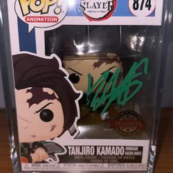 Tanjiro Kamadao #874 Signed Funko Pop