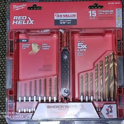 Milwaukee Shockwave Drill Bit set 15 Pcs