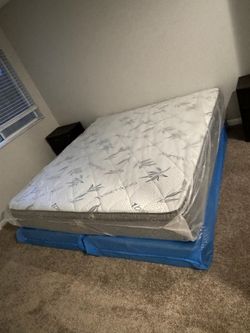 King mattress PILLOW TOP and box spring set (2pc - brand new) NEW KING-QUEEN-FULL-TWIN SIZE SETS MATTRESS AND BOX SPRING 2-pcs