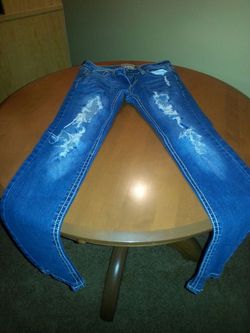Distressed Jeans Girls Junior Size 11