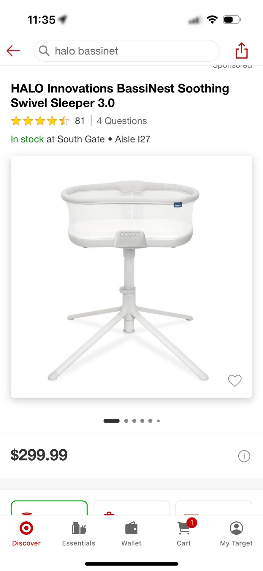 Halo Innovations Bassinet Soothing Swivel Sleeper