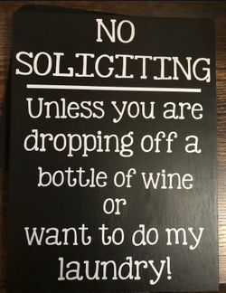 No Soliciting decorative sign