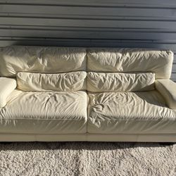 Faux Leather Sofa | 88” x 40” | Free Delivery
