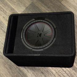 12 “ Kicker  Dual-voice-coil, 2-Ohm Loaded Subwoofer Enclosure