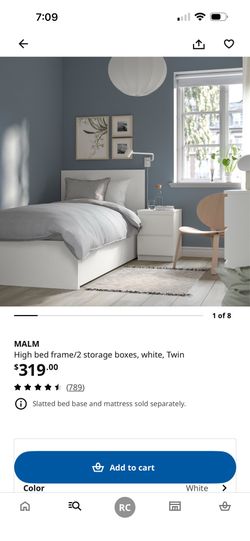 IKEA Malm Bed With Two Storage Drawers and dresser