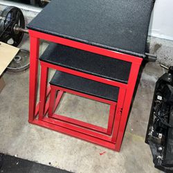 Red Box Jump Set for Home Gym Training