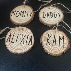 Custom natural wooden slice Ornaments