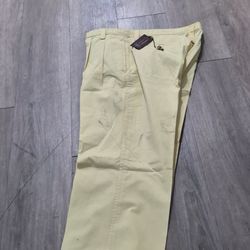 Santorelli Made In Italy Men' trousers light yellow Size 34 A007