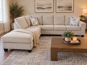 Beige Sectional Sofa with sleeper