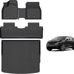 for Nissan Ariya Floor Mats 2023 2024 2025 2026, TPE All Weather Custom Car Floor Mat Cargo Trunk Liner Full Set for Nissan Ariya Accessories 2023-202