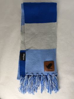 Harry Potter Original Blue Scarf Ravenclaw Logo Official Merchandise New NWT