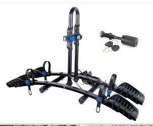 Ebike Rack with Ramp, Hitch Bike Rack for 2 Heavy Ebike, Foldable Tilting Ebike Rack Platform for Cars, SUVs, Trucks, 