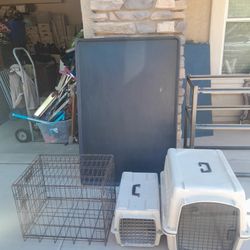 Small Pet Dog Cat Kennel Or Crate $15 Each,  Medium Kennel $20, X-large Plastic Tray $20 See All Photos 
