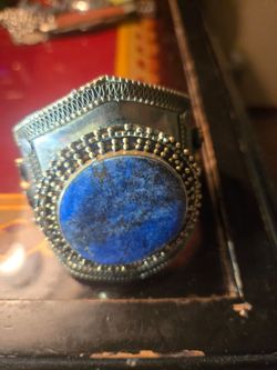 Large blue lapis cuff