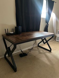 63in dark wooden table