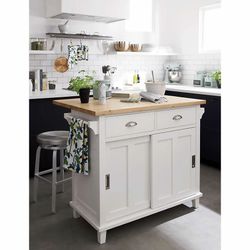 Kitchen island with bar seating - Crate & Barrel Belmont
