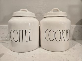 Rae Dunn Coffee & Cookies Canister Set