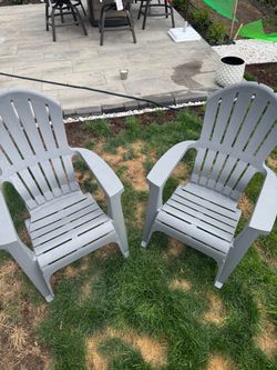 Gray Adirondack Chairs – Set of 2