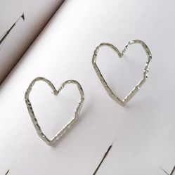 Silver Heart Earrings 