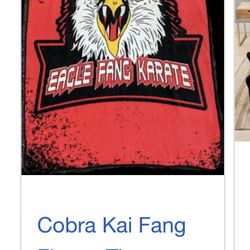 Cobra Kai Throw Blanket (Eagle fang)