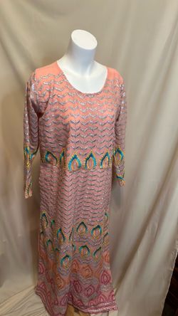 Indian embroidered dress with side slits size large