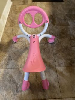 Pewi- YBIKE Ride on Toy and walking buddy. Baby to toddler, from 9 months to 3 years, Color-pink.