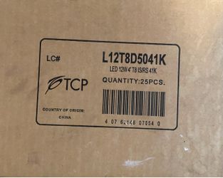 TCP L12T8D5041K 4FT T8 LED Tube Light 12W 4100K G13 25 Pack