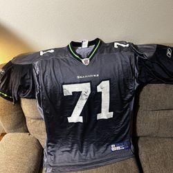 Seahawks Walter Jones Signed Jersey Xl