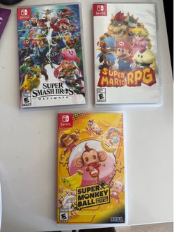 Nintendo Switch - Super Smash Brothers, Super Mario RPG and Super Monkey Ball