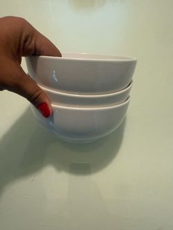 white bowls