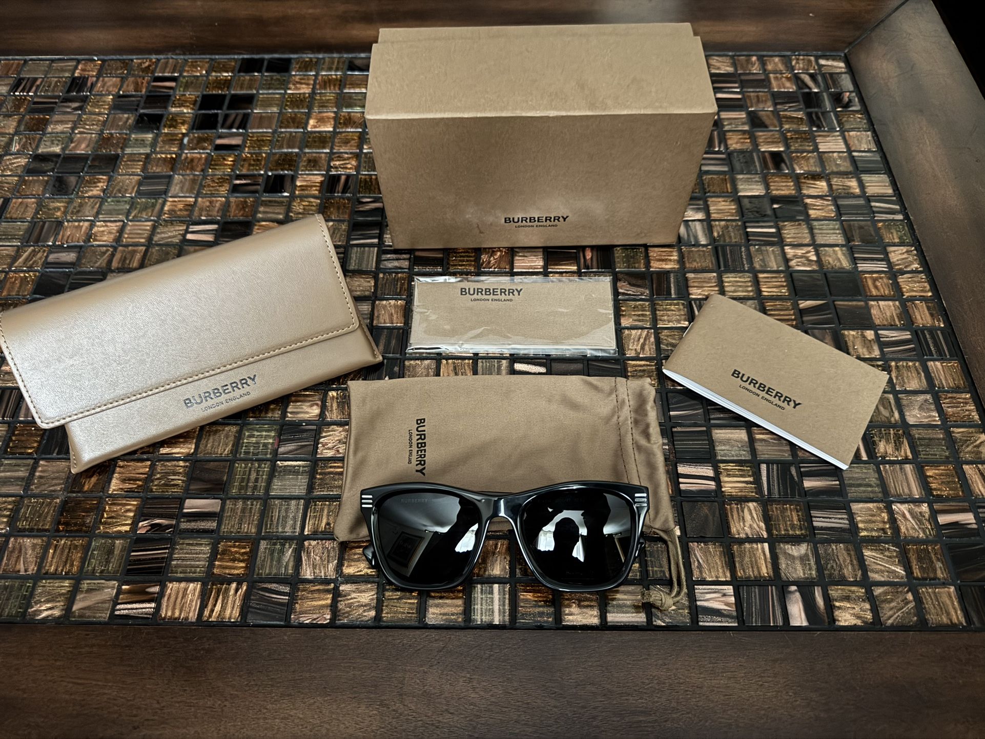 BURBERRY Cooper BE4(contact info removed)87 52mm Black Men's Sunglasses