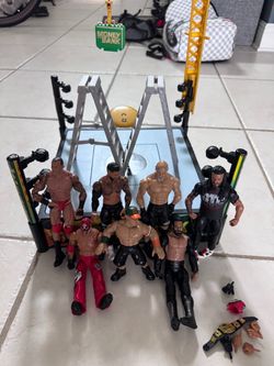 Money in the Bank WWE ring with action figured