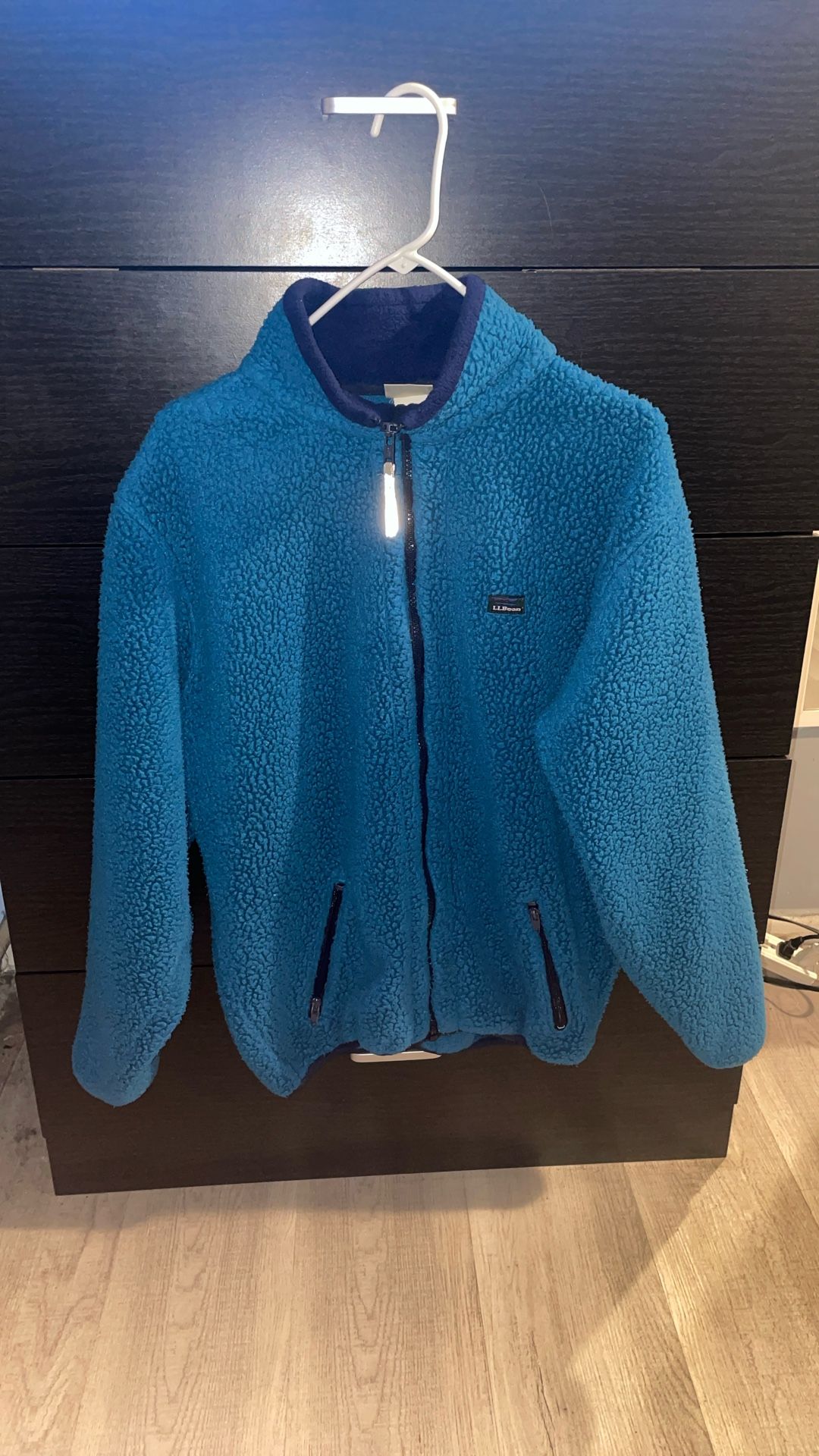 Vintage L.L. Bean Fleece Men Blue Sherpa Size L