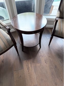 Pair of Chippendale-Style Mahogany Circular Side Tables