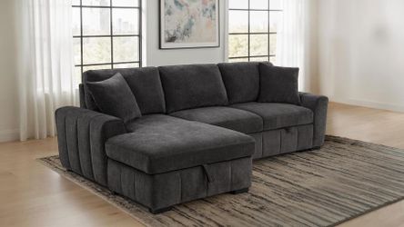 New Sleeper Sectional Sofa Couch with Deep Seats! Free Delivery 🚚!