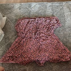 Medium Pink Cheetah Romper 