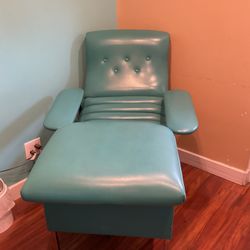 Blue aesthetics/blood donation chair.