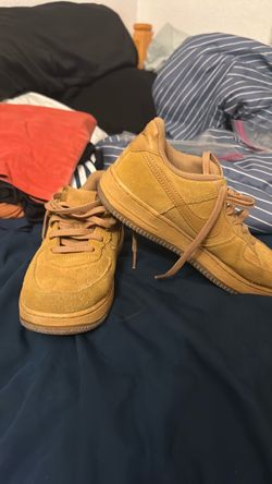 Nike Air Force 1 Wheat Suede Low-Top Sneakers