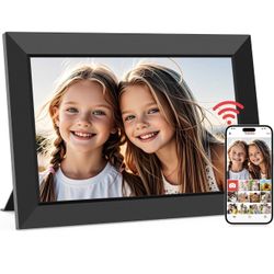  Frameo 10.1 Inch WiFi Digital Picture Frame, Smart Cloud Electronic Photo Frame with HD IPS Touch Screen Slideshow 32GB Memory Auto-Rotate Wall Mount