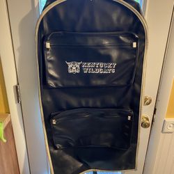 Navy Leather UK Garment Bag