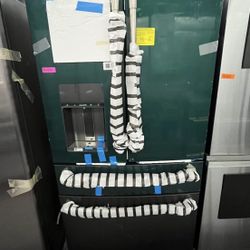 New 4 Door Cafe Matte Black Refrigerator + Ice And Water 