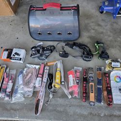 Lot Of Dog Training Collar Stop Barking Leashes Carrier Pet