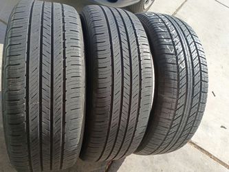 255/60/19 3 TIRES 75-85% TREAD DOT 46/21 GOOD CONDITION