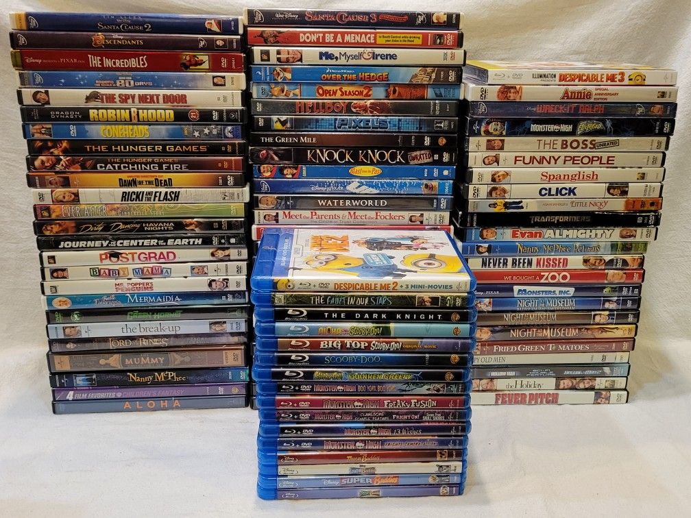 DVD AND BLU-RAY MOVIE LOT NEW & USED 90+ HUGE LOT