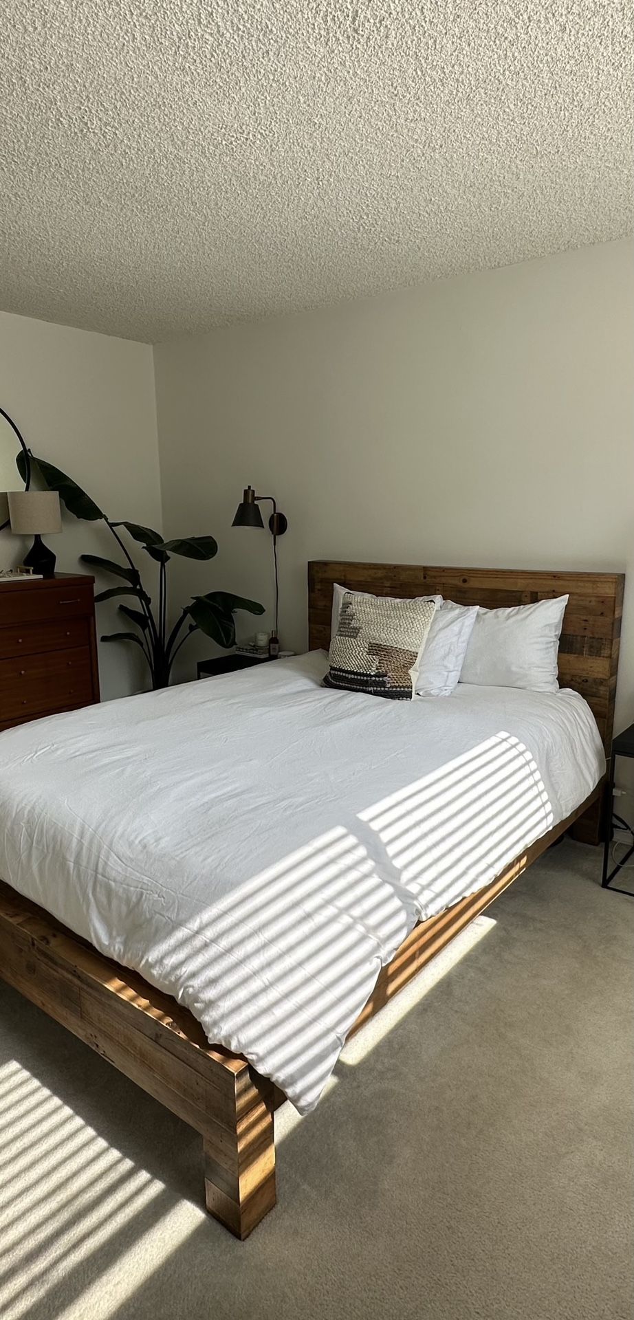 West Elm Wood Bed frame (queen)