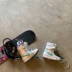 80$ Size 9 Boot And Ride Board