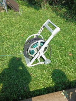 Garden Hose Reel Cart with Soaker Hose