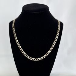 14k Diamond Cut Curb Link Chain 